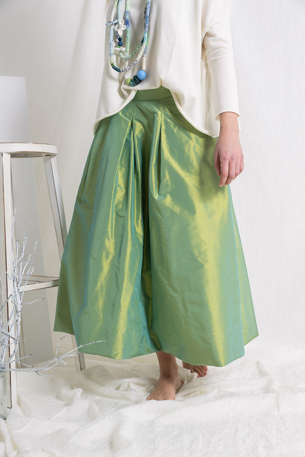 Green Curtain Skirt