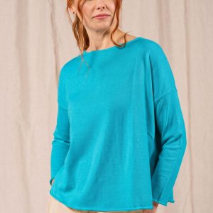 immagine maglia aria cotone turchese