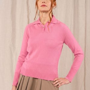 immagine polo cotone rosa